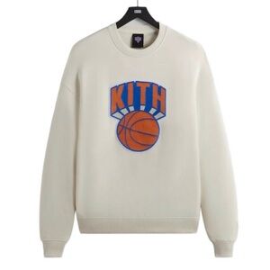 KITH x New York KNICKS Retro NY Nelson Crewneck Sweater - Sandrift